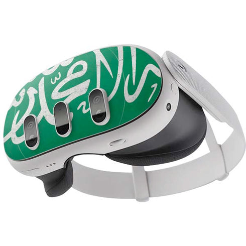 Saudi Arabia Flag Distressed Meta Quest 3  Skin